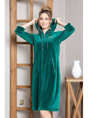 Купить Халат велюровый женский на молнии COCOON U22-1035 в Украина в Lingerie.ua - Одяг для дому та відпочинку, Фото 8