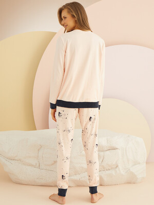 Купить Хлопковая пижама с длинным рукавом SEVIM 13908 в Украина в Lingerie.ua - Одяг для дому та відпочинку, Фото 3