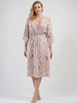 Купить Халат из вискозы миди VIENETTA 1110730442 в Украина в Lingerie.ua - Одяг для дому та відпочинку, Фото 1