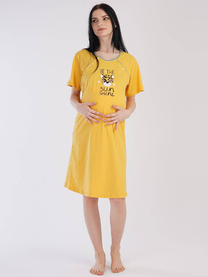 Купить Хлопковая туника для беременных и кормящих мам VIENETTA 2122145889 в Украина в Lingerie.ua - Одяг для дому та відпочинку, Фото 3