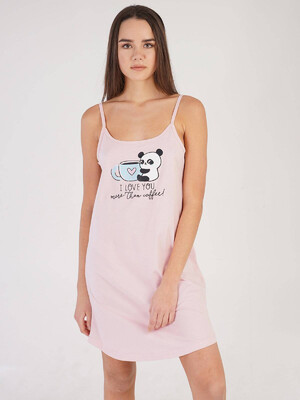 Купить Хлопковая туника на бретельках VIENETTA 2120930000 в Украина в Lingerie.ua - Одяг для дому та відпочинку, Фото 1