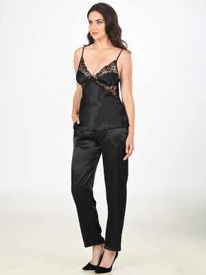 Купить Шолковый комплект тройка с кружевом VIENETTA SATEEN 1610165053 в Украина в Lingerie.ua - Одяг для дому та відпочинку, Фото 3