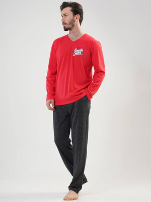 Купить Хлопковая пижама с длинным рукавом  VIENETTA MAN 2031073902 в Украина в Lingerie.ua - Одяг для дому та відпочинку, Фото 4