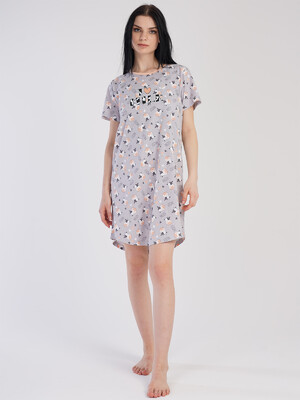 Купить Хлопковая ночная сорочка с коротким рукавом VIENETTA 2123230656 в Украина в Lingerie.ua - Одяг для дому та відпочинку, Фото 1