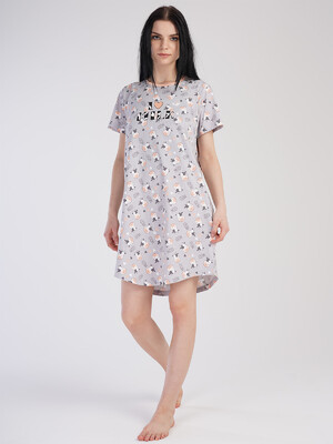 Купить Хлопковая ночная сорочка с коротким рукавом VIENETTA 2123230656 в Украина в Lingerie.ua - Одяг для дому та відпочинку, Фото 3