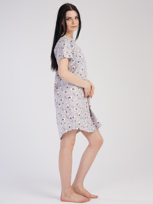 Купить Хлопковая ночная сорочка с коротким рукавом VIENETTA 2123230656 в Украина в Lingerie.ua - Одяг для дому та відпочинку, Фото 4