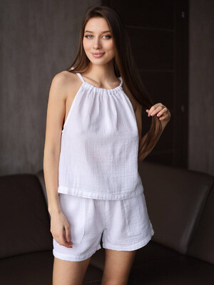 Купить Муслиновый костюм с шортами  V SoftShow 005 в Украина в Lingerie.ua - Одяг для дому та відпочинку, Фото 9