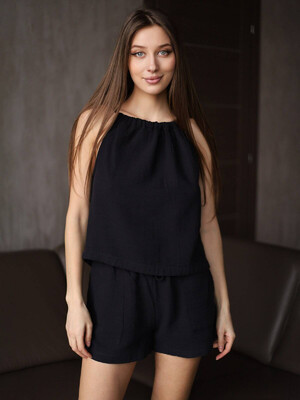 Купить Муслиновый костюм с шортами  V SoftShow 005 в Украина в Lingerie.ua - Одяг для дому та відпочинку, Фото 10