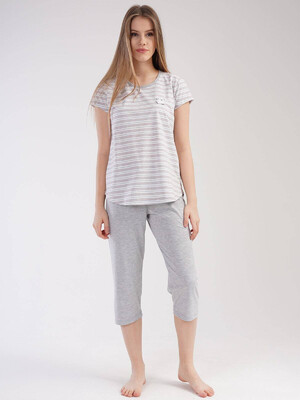Купить Хлопковый комплект с капри VIENETTA 2125460000 в Украина в Lingerie.ua - Одяг для дому та відпочинку, Фото 2