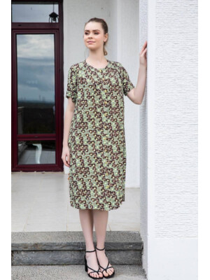 Купить Літній халат на ґудзиках із коротким рукавом COCOON J4-4027 в Украина в Lingerie.ua - Одяг для дому та відпочинку, Фото 3