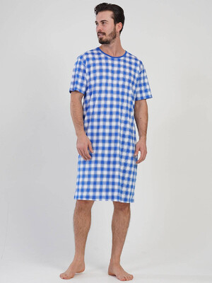 Купить Хлопковая туника в клетку VIENETTA MAN 1090142387 в Украина в Lingerie.ua - Одяг для дому та відпочинку, Фото 3