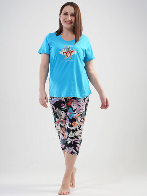 Купить Хлопковый комплект с капри VIENETTA 1121300229 в Украина в Lingerie.ua - Одяг для дому та відпочинку, Фото 1