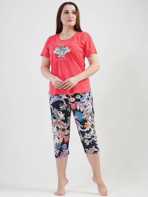 Купить Хлопковый комплект с капри VIENETTA 1121300229 в Украина в Lingerie.ua - Одяг для дому та відпочинку, Фото 4