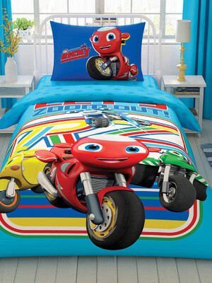 Купить Односпальный комплект постельного белья TAC Disney Ricky Zoom с простыней на резинке в Украина в Lingerie.ua - Одяг для дому та відпочинку, Фото 1