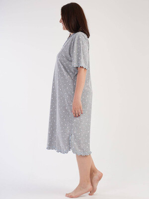 Купить Хлопковая ночная сорочка в цветочек VIENETTA 3031110771 в Украина в Lingerie.ua - Одяг для дому та відпочинку, Фото 3