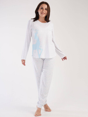 Купить Хлопковая пижама с длинным рукавом VIENETTA 3031261734 в Украина в Lingerie.ua - Одяг для дому та відпочинку, Фото 5