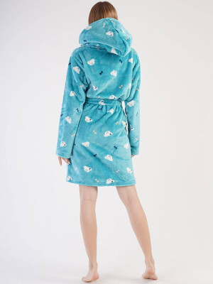 Купить Теплый плюшевый женский халат с капюшоном VIENETTA 3030920257 в Украина в Lingerie.ua - Одяг для дому та відпочинку, Фото 6