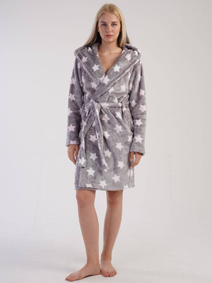 Купить Теплый плюшевый халат с капюшоном VIENETTA 3040713983 в Украина в Lingerie.ua - Одяг для дому та відпочинку, Фото 1