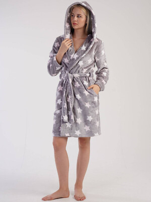 Купить Теплый плюшевый халат с капюшоном VIENETTA 3040713983 в Украина в Lingerie.ua - Одяг для дому та відпочинку, Фото 5