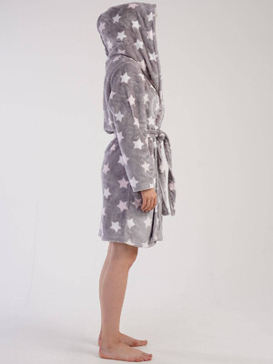 Купить Теплый плюшевый халат с капюшоном VIENETTA 3040713983 в Украина в Lingerie.ua - Одяг для дому та відпочинку, Фото 6