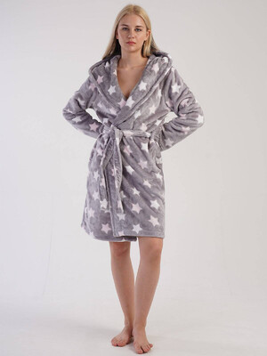 Купить Теплый плюшевый халат с капюшоном VIENETTA 3040713983 в Украина в Lingerie.ua - Одяг для дому та відпочинку, Фото 7