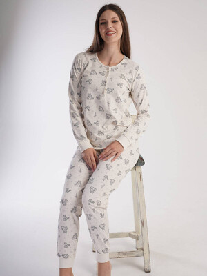 Купить Хлопковая пижама с манжетами VIENETTA 3031453725 в Украина в Lingerie.ua - Одяг для дому та відпочинку, Фото 2