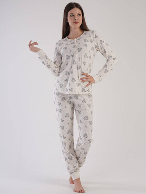 Купить Хлопковая пижама с манжетами VIENETTA 3031453725 в Украина в Lingerie.ua - Одяг для дому та відпочинку, Фото 6