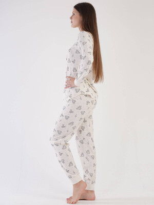 Купить Хлопковая пижама с манжетами VIENETTA 3031453725 в Украина в Lingerie.ua - Одяг для дому та відпочинку, Фото 7