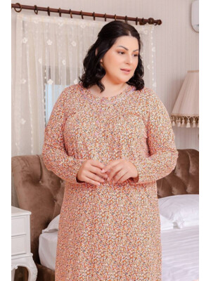 Купить Байковая ночная сорочка большого размера SABRINA U11452 в Украина в Lingerie.ua - Одяг для дому та відпочинку, Фото 3