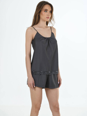 Купить Шелковый комплект с шортами VIENETTA 1612845206 в Украина в Lingerie.ua - Одяг для дому та відпочинку, Фото 2