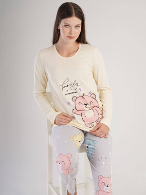 Купить Хлопковый комплект с длинным рукавом VIENETTA 3051321510 в Украина в Lingerie.ua - Одяг для дому та відпочинку, Фото 4