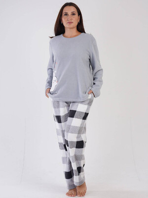 Купить Флисовый домашний костюм с длинным рукавом VIENETTA 3041850165 в Украина в Lingerie.ua - Одяг для дому та відпочинку, Видео