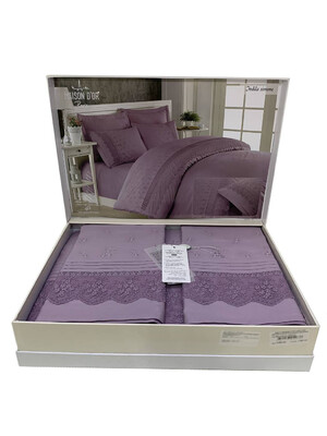 Двуспальный комплект постельного белья MAISON D`OR Jndila с вышивкой сатин