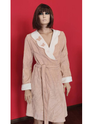 Купить Махровый хлопковый халат с тапочками в комплекте MAISON D'OR Monique в Украина в Lingerie.ua - Одяг для дому та відпочинку, Фото 3