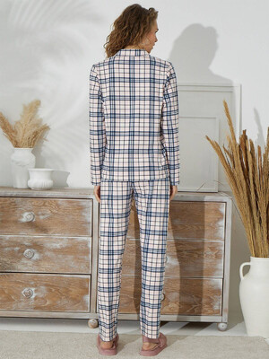 Купить Хлопковая пижама классическая на пуговицах SEVIM 15013 в Украина в Lingerie.ua - Одяг для дому та відпочинку, Фото 4