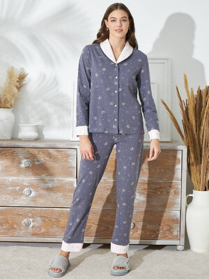 Купить Хлопковая пижама на пуговицах SEVIM 15210 в Украина в Lingerie.ua - Одяг для дому та відпочинку, Фото 3