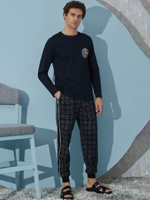 Купить Хлопковый комплект с брюками SEVIM 9437 в Украина в Lingerie.ua - Одяг для дому та відпочинку, Фото 4