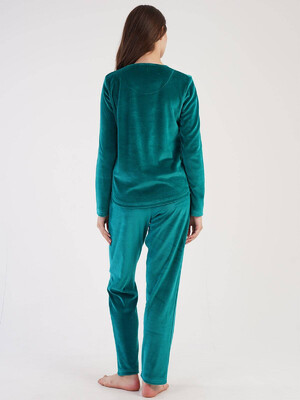 Купить Велюровый костюм с длинным рукавом VIENETTA 3060090000 в Украина в Lingerie.ua - Одяг для дому та відпочинку, Фото 2