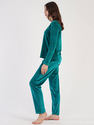 Купить Велюровый костюм с длинным рукавом VIENETTA 3060090000 в Украина в Lingerie.ua - Одяг для дому та відпочинку, Фото 3