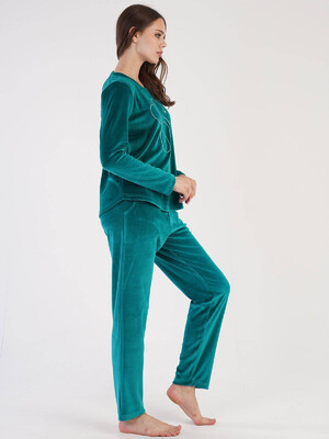 Купить Велюровый костюм с длинным рукавом VIENETTA 3060090000 в Украина в Lingerie.ua - Одяг для дому та відпочинку, Фото 4