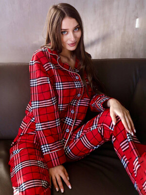 Купить Фланелевая пижама в клетку LINGERIE 170467  в Украина в Lingerie.ua - Одяг для дому та відпочинку, Фото 15