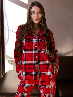 Купить Фланелевая пижама в клетку LINGERIE 170467  в Украина в Lingerie.ua - Одяг для дому та відпочинку, Фото 13