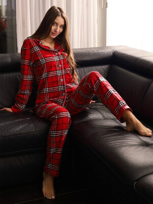 Купить Фланелевая пижама в клетку LINGERIE 170467  в Украина в Lingerie.ua - Одяг для дому та відпочинку, Фото 11