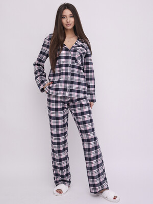 Купить Фланелевая пижама в клетку LINGERIE 170467  в Украина в Lingerie.ua - Одяг для дому та відпочинку, Фото 7