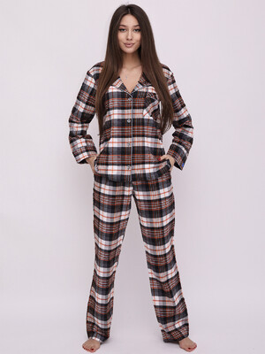 Купить Фланелевая пижама в клетку LINGERIE 170467  в Украина в Lingerie.ua - Одяг для дому та відпочинку, Фото 5