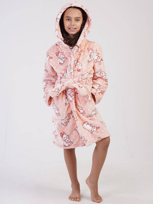 Купить Теплий дитячий халат із велсофту з капюшоном VIENETTA KIDS 3040320263 в Украина в Lingerie.ua - Одяг для дому та відпочинку, Фото 4