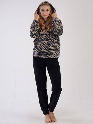 Купить Флисовый женский костюм с худи VIENETTA 3041670378 в Украина в Lingerie.ua - Одяг для дому та відпочинку, Фото 4