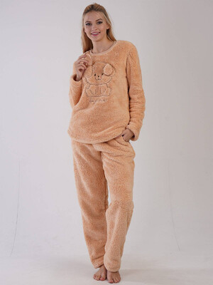 Купить Плюшевая теплая женская пижама VIENETTA 3060520000 в Украина в Lingerie.ua - Одяг для дому та відпочинку, Видео