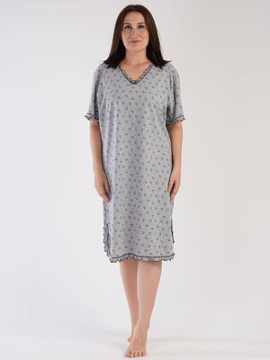 Купить Хлопковая ночная сорочка с принтом в сердечко VIENETTA 3041401848 в Украина в Lingerie.ua - Одяг для дому та відпочинку, Видео