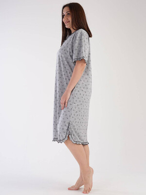 Купить Хлопковая ночная сорочка с принтом в сердечко VIENETTA 3041401848 в Украина в Lingerie.ua - Одяг для дому та відпочинку, Фото 2